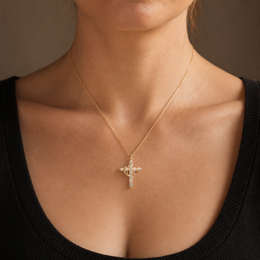Crown Cross Necklace