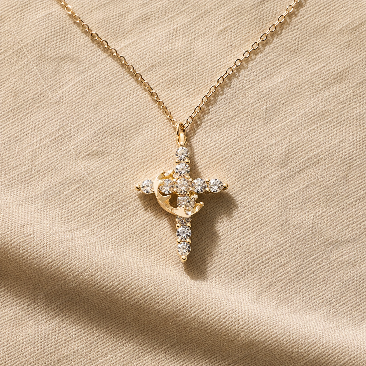 Crown Cross Necklace