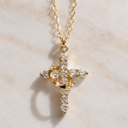 Crown Cross Necklace
